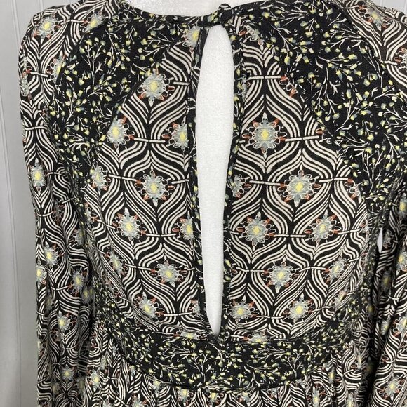 Free People Womens XS Boho Long Bell Sleeve Keyhole Button Back Bell Sleeve Top - Picture 7 of 15